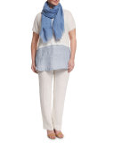 Short-Sleeve Tunic with Shirttail Hem, Plus Size 