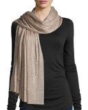Rania Swarovski® Crystal Cashmere & Silk Scarf, Taupe