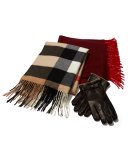 Cashmere-Lined Napa Glove w/Belted Snap