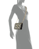 Monogram Stars Flap Wallet-on-Chain, Gold/Black