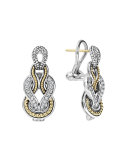 Newport Elongated 18K Gold Diamond Rope Earrings