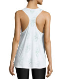 Sugar Skull Burnout Racerback Tank Top, White
