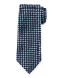 Geometric Box-Printed Silk Tie