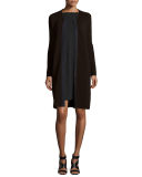 Washable Wool Long Snap Jacket, Plus Size 