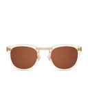 Crossroad Monochromatic Square Sunglasses, Vintage Crystal