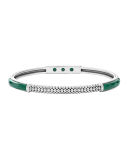 Maya Silver Thin Bangle Bracelet