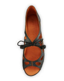 Brynn Snake-Embossed Lace-Up Sandal