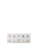 Scarab Crocodile Razor Clutch Bag, White/Multi