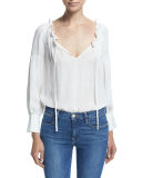Ruffle Long-Sleeve Top