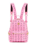 Stark Visetos Small Side-Stud Backpack, Pink