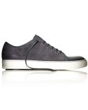 Matte Cap-Toe Low-Top Sneaker, Gray