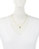Amulet Hue Aquamarine Cabochon Pendant Necklace