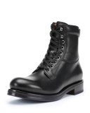 Men's Carter Lace-Up Leather Work Boot, Dark Brown
