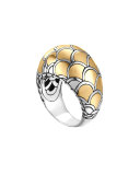 Naga Gold & Silver Dome Ring, Size 7