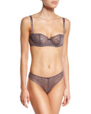 Merci Stretch-Lace Demi Bra, Taupe