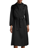 Eve Bracelet-Sleeve Opera Coat, Black