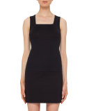 Square-Neck Jersey Tank, Black