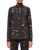 Gnu-Print Wool Mousseline Blouse