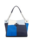 Britten Patchwork Shoulder Bag, Bondi Blue/Multi