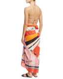 Parasol Voile Pareo Coverup, Pink/Orange