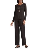 Straight-Leg Ponte Pants, Petite