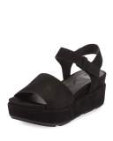 Jasper Platform Wedge Sandal, Black