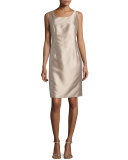 Faith Scoop-Neck Sleeveless Dress, Umber