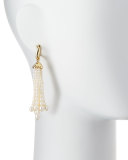 Pearl Tassel Clip-On Earrings