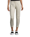Linen-Blend Cargo Pants