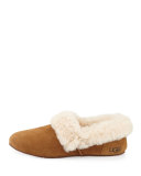Kendyl Shearling-Trim Suede Slipper