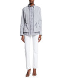 Gingham Check 3/4-Sleeve Shirt