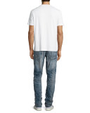 Barracuda Distressed Dirty-Wash Denim Jeans, Blue