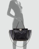 Rockstud Medium Tote, Nero
