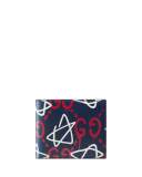 GucciGhost Star Leather Wallet, Navy