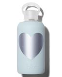 Glass Water Bottle, Silver Wren Heart, 500mL