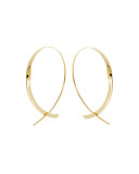Small 14K Curved Crossover Hoop Earrings