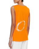 Orange Swirl Longer Tank, Plus Size