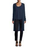 Giselle Long Asymmetric Cutaway Hem Cardigan