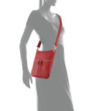 Le Foulonné Flat Crossbody Bag, Vermillion