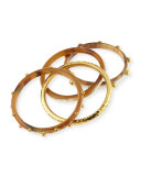 Kamata Horn & Bronze Bangles, Set of 4