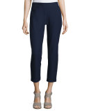Stretch-Crepe Ankle Pants, Petite