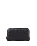 Continental Zip-Around Wallet, Black