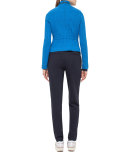 V-Neck Long-Sleeve Jersey Tee, Slate