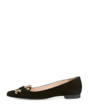 elektra cool cat ballerina flat, black