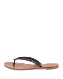 Terra Flat Logo Thong Sandal, Black