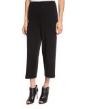 Merino Wool Straight-Leg Cropped Pants