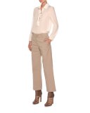 Boy Straight-Leg Cropped Pants, Light Taupe