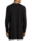 Abstract Long-Sleeve T-Shirt, Black