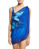 Lanai Printed Half Pareo, Multi/Blue