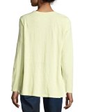 Long-Sleeve Slubby Organic Jersey Top